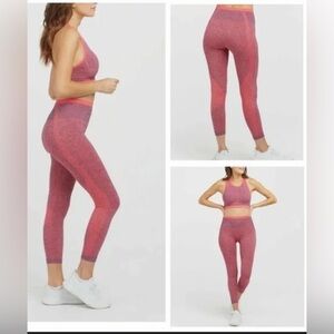 Spanx 50285R Space Dye Coral Punch Seamless Sculpt Leggings SZ S✨ New no tags
